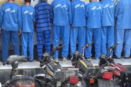 دستگیری باند سرقت موتورسیکلت در بندرعباس