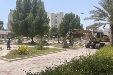 اصلاح فضای بصری و ترمیم بوستان هنرمند فقید ناصر عبدالهی