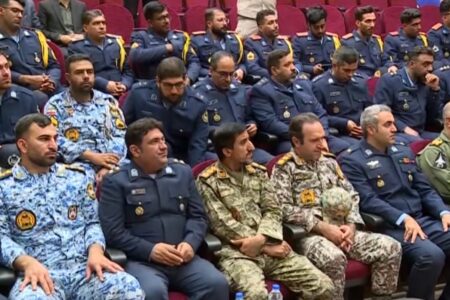 مراسم گرامیداشت روز نیروی هوایی ارتش در جزیره بوموسی