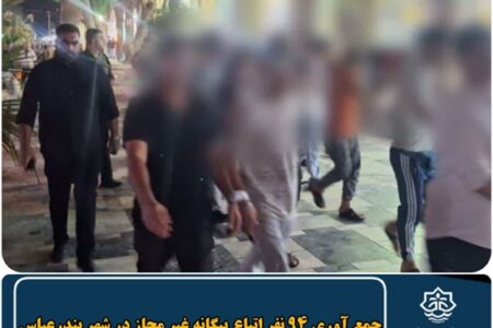 جمع آوری ۹۴ نفر اتباع بیگانه غیرمجاز در شهر بندرعباس