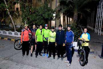 پیمایش ۴۷ کیلومتری تیم دوچرخهسواری دانشگاه علوم پزشکی هرمزگان به دور شهر بندرعباس