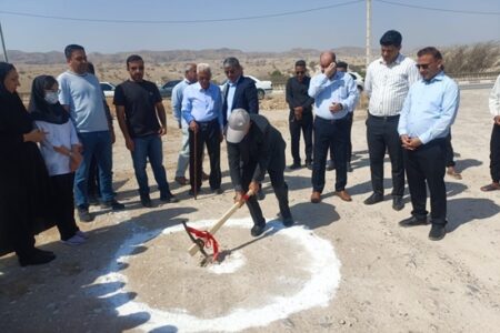 آیین کلنگ‌زنی خانه بهداشت چاه‌ماخور شهرستان خمیر برگزار شد